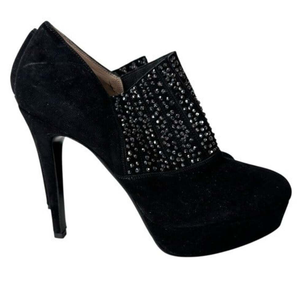 Vero Cuoio Black Studded Heels Women’s Euro 37 Leather Shoes